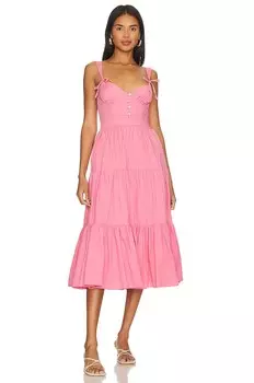 Платье миди Tularosa Poppy, цвет Watermelon Pink