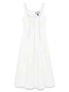 Платье миди, украшенное кристаллами NISSA, белый