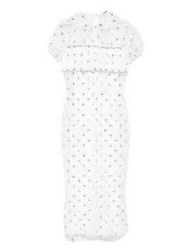 Платье миди, украшенное пайетками Vivetta, белый