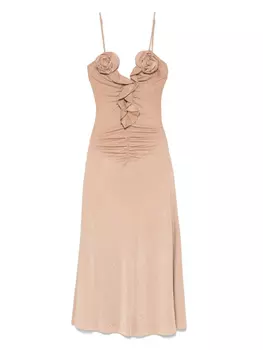 Платье миди, украшенное стразами NISSA, нейтральный