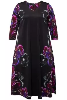 Платье миди Ulla Popken Dress, черный
