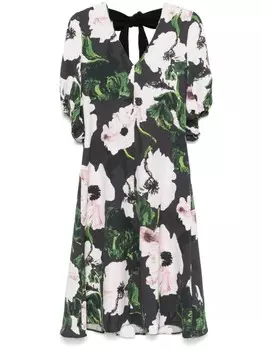 Платье миди Umber Windflower с объемными рукавами Stine Goya, черный