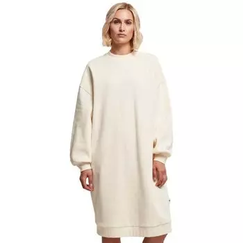 Платье миди Urban Classics Organic Oversized Long Sleeve, бежевый