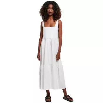Платье миди Urban Classics Valance Sleeveless, белый