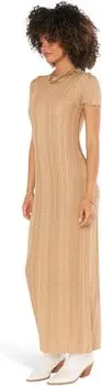 Платье миди Валлета Show Me Your Mumu, цвет Gold Shimmer Knit