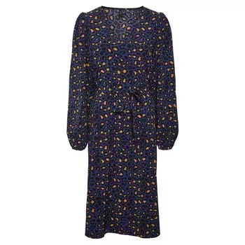 Платье миди Vero Moda Anne Long Sleeve, синий