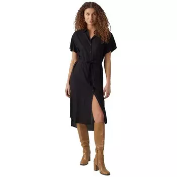 Платье миди Vero Moda Bumpy Calf Short Sleeve, черный