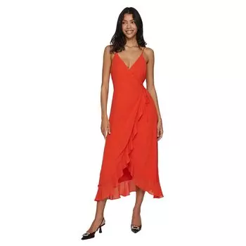 Платье миди Vila Grapilla Singlet Sleeveless, оранжевый