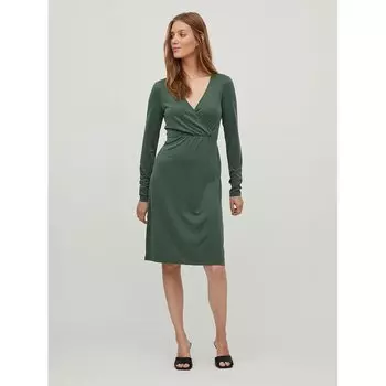 Платье миди Vila Modala Long Sleeve, зеленый