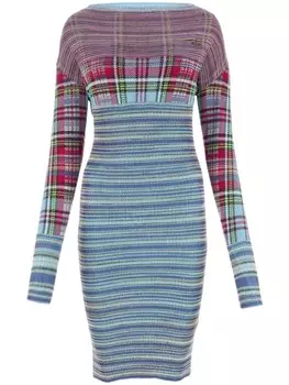 Платье миди Vivienne Westwood с вышивкой Orb, синий