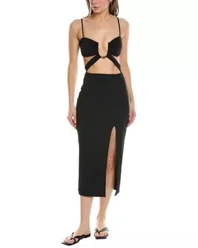 Платье миди ViX Solid Zene Ester, черный