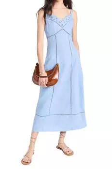 Платье-миди в форме сердца синего цвета Madewell