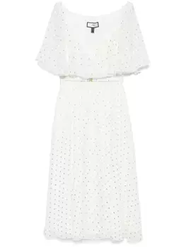 Платье миди в горошек NISSA, белый