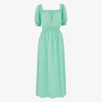 Платье миди в клетку с рукавами-фонариками Whistles, мультиколор