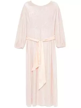 Платье миди в ломаную клетку Forte Forte, розовый