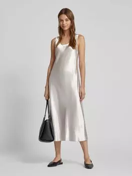 Платье миди в металлическом цвете, модель 'TALETE' MM, светло-серый