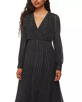 Платье миди в металлическую полоску Petites Whistles, мультиколор