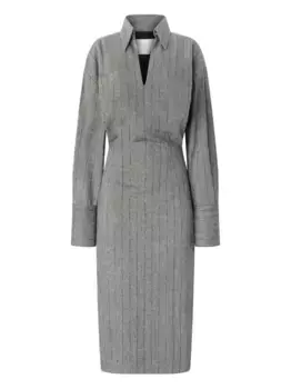 Платье миди в полоску Genny, серый