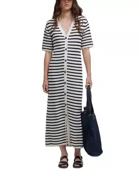 Платье миди в полоску Isla Knit Barbour, мультиколор