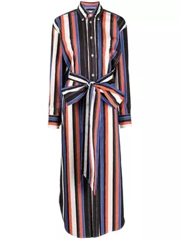 Платье миди в полоску Plan C, синий