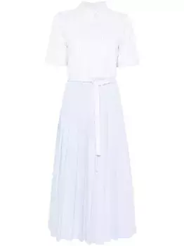 Платье миди в полоску THOM BROWNE, синий