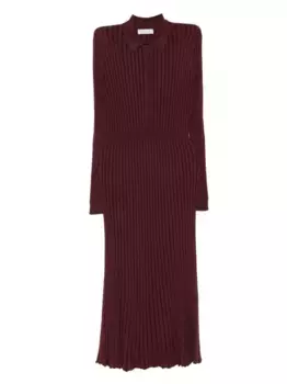 Платье миди в рубчик Gabriela Hearst, красный