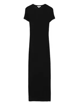 Платье миди в рубчик James Perse, черный