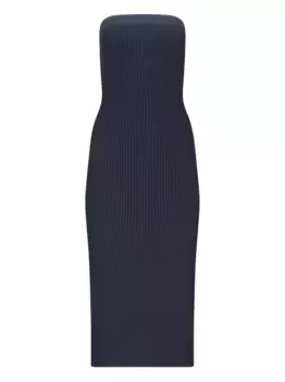 Платье миди в рубчик MAX MARA, синий