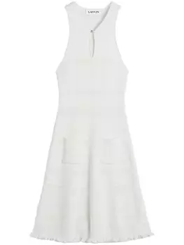 Платье миди в рубчик от Lanvin, белый