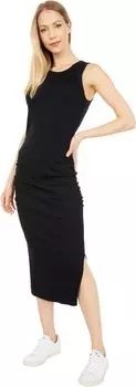 Платье миди в рубчик с разрезом Wren Ultra Michael Stars, черный
