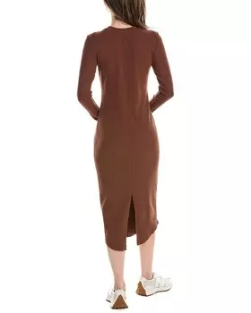 Платье миди в рубчик Terez, коричневый