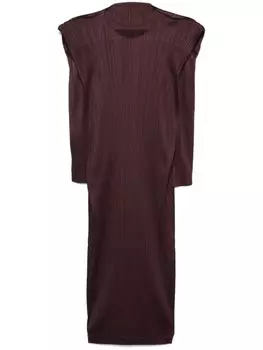 Платье миди в сентябре Pleats Please Issey Miyake, коричневый