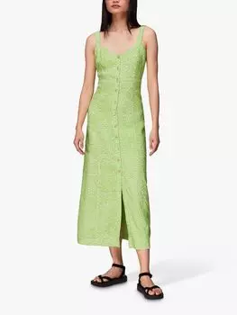 Платье миди в шахматную клетку Whistles, салатовый