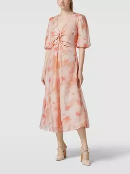 Платье миди в стиле батик «FARLOW» Bardot, светло-оранжевый