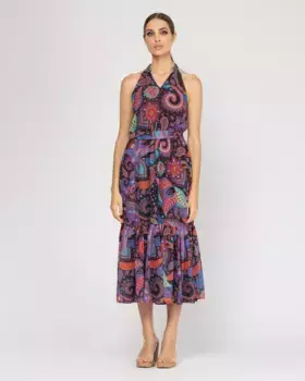 Платье миди в стиле халтер Niza, цвет Multicolor