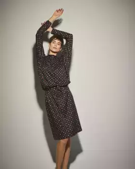 Платье миди в стиле рубашки с принтом Dolores Promesas, черный