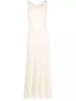 Платье миди в технике кроше Rodebjer, нейтральный цвет