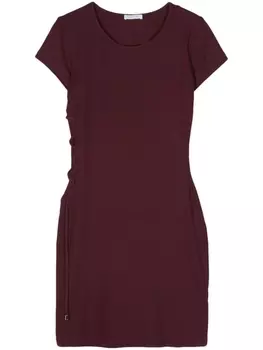 Платье миди в тонкую рубчику Patrizia Pepe, фиолетовое