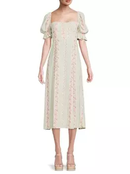 Платье миди WeWoreWhat с цветочным принтом, rosewood