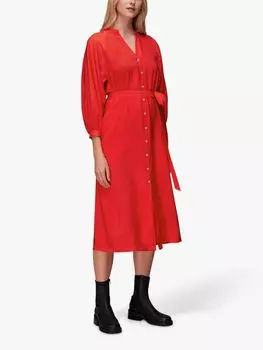 Платье миди Whistles Lizzie, красный