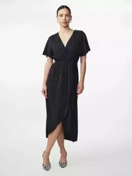 Платье миди Y.A.S "YASOLINDA SS MIDI WRAP DRESS S. NOOS", черный