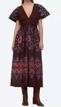 Платье-миди Yana Tie-Dye розового цвета SEA