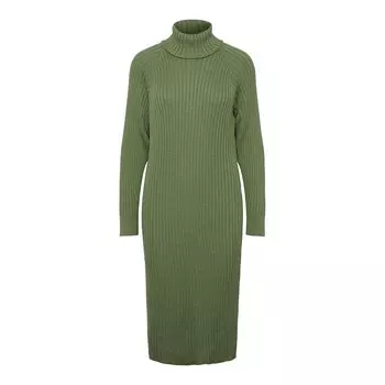 Платье миди Yas Mavi Roll Neck Long Sleeve, зеленый
