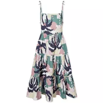 Платье миди YMC Pamela в стиле пост-панк, мультиколор