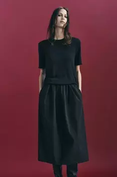 Платье миди ZARA, черный