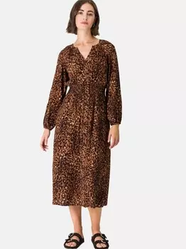 Платье миди Zero, коричневый