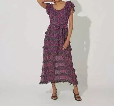 Платье Milana длиной до щиколотки в цвете бордо Cleobella