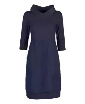 Платье миланской вышивки с пышной юбкой Vicario Cinque, синий