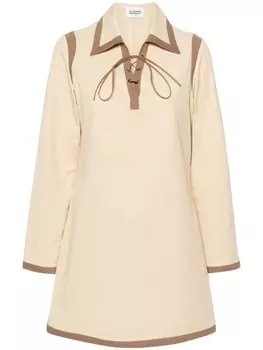 Платье мини А-силуэта с завязками Claudie Pierlot, коричневый