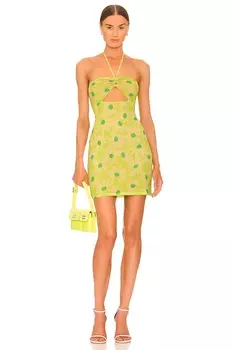 Платье мини AFRM Savon Cut Out, цвет Lime Daisy